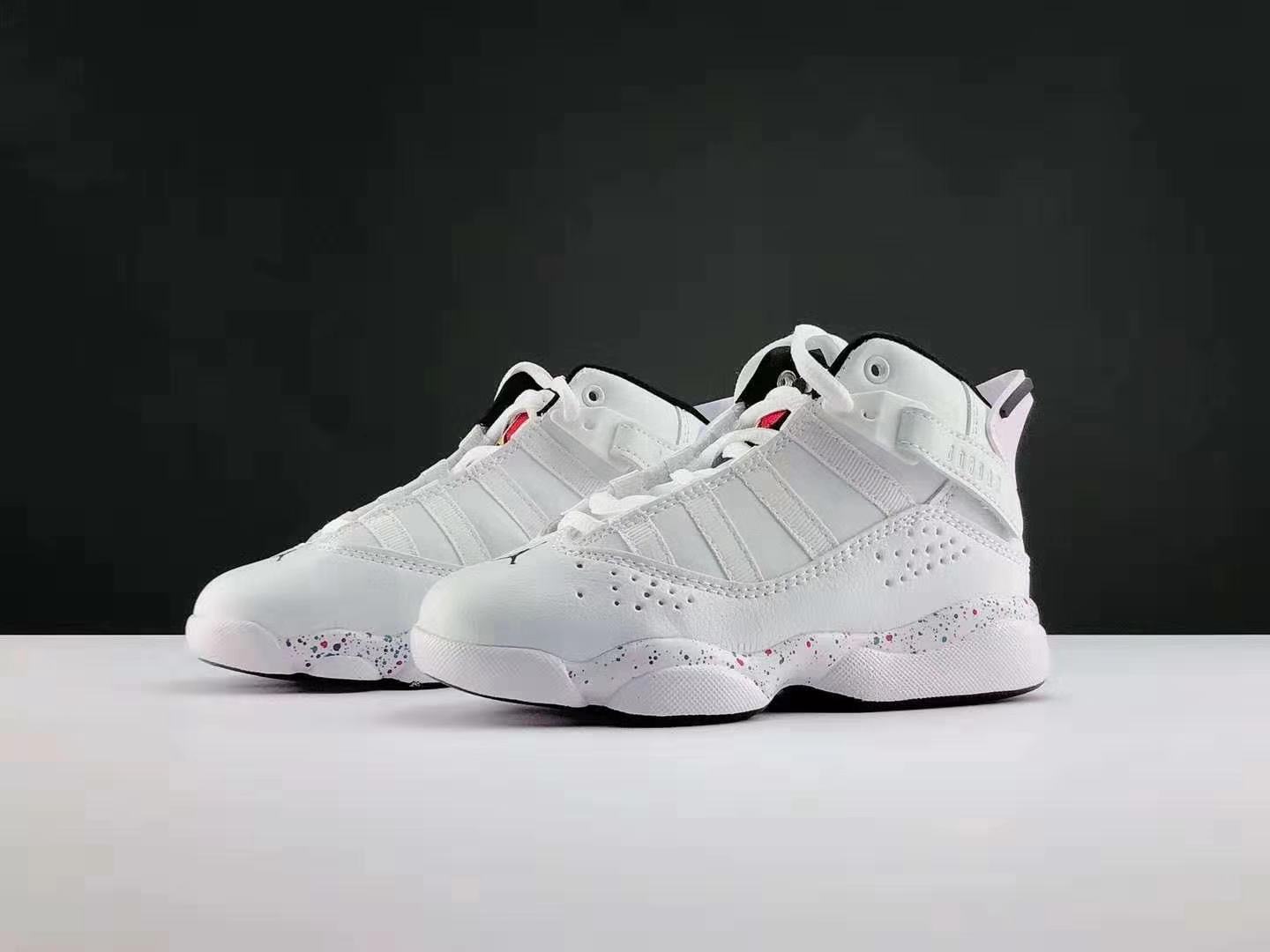2019 Air Jordan Six Rings White Cement Red For Kids